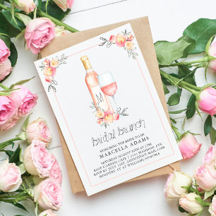 Rosé Bridal Brunch Einladung