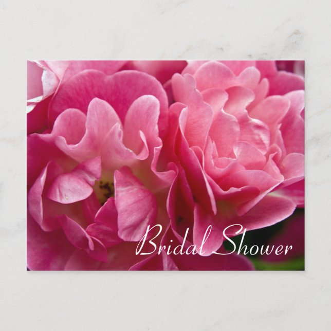Rose: Bridal Dusche Einladung Postkarte (Vorderseite)