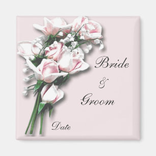Rose Bride&Groom Magnet
