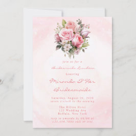 Rose Bridesmaids Luncheon Einladung