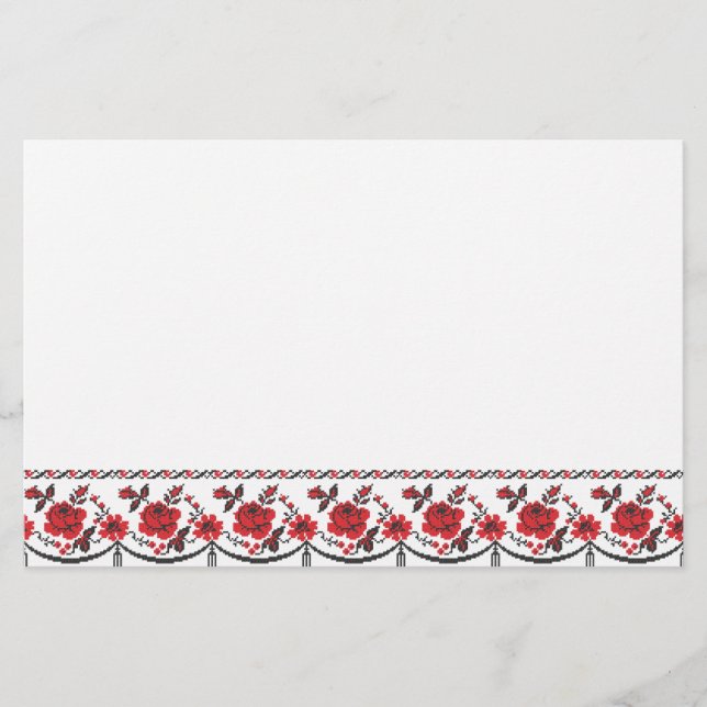 Rose Briefpapier (Vorderseite)
