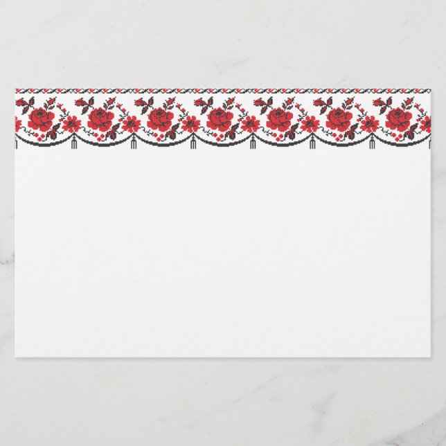 Rose Briefpapier (Vorderseite)