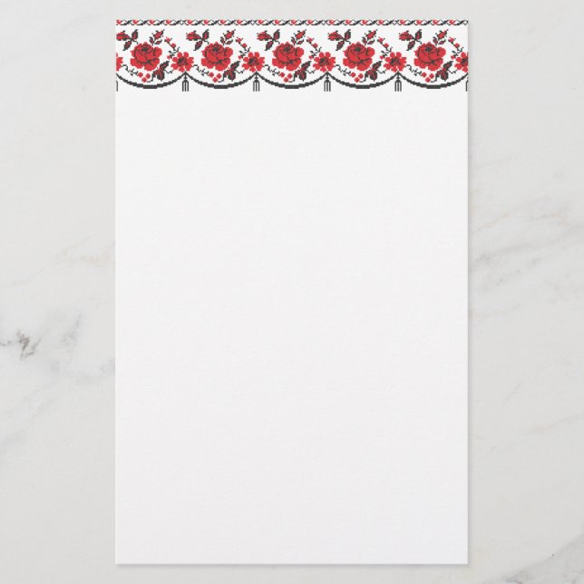 Rose Briefpapier (Vorderseite)