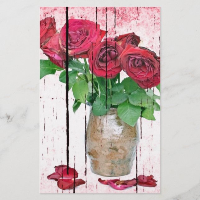Rose Briefpapier (Vorderseite)