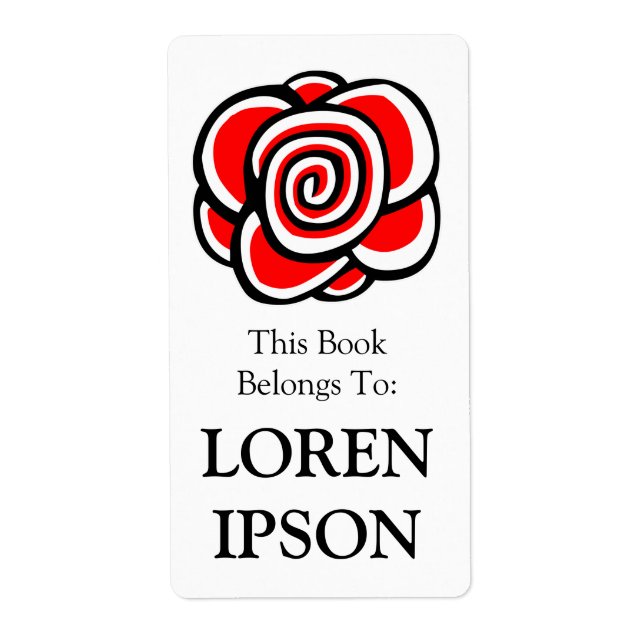 Rose Buchzeichen (Vorne)