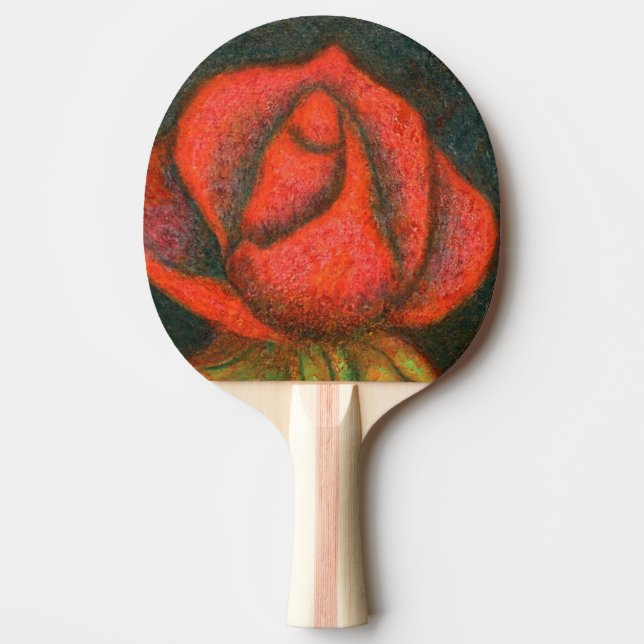 "Rose Bud #1" Ping Pong Paddle Tischtennis Schläger (Vorderseite)