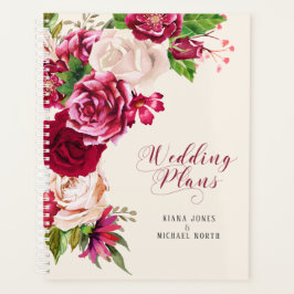 Rose Burgund/Cream Wedding Plans ID584 Planer