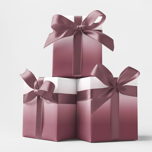 Rose Burgundy und White Ombre Geschenkpapier (Rose Burgundy and White Ombre Wrapping Paper)