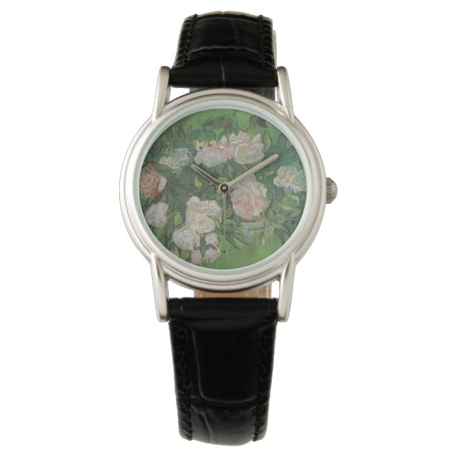 Rose Bush von Vincent Van Gogh Armbanduhr (Vorderseite)