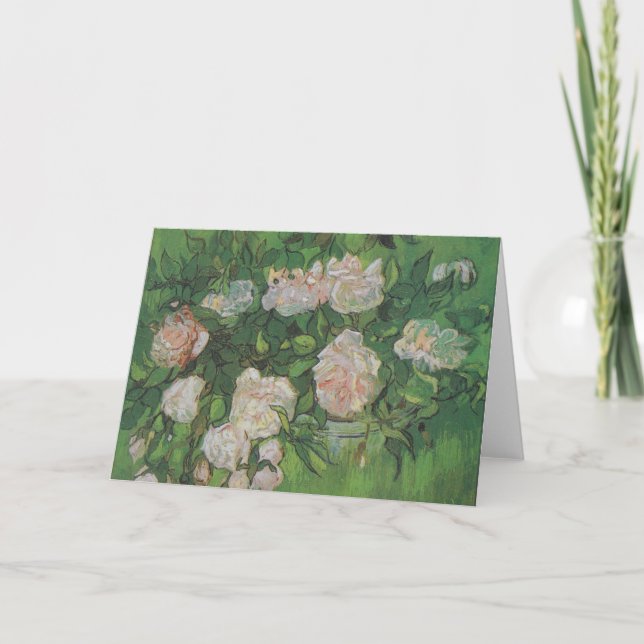 Rose Bush von Vincent Van Gogh Karte (Vorderseite)