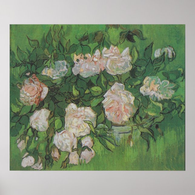 Rose Bush von Vincent Van Gogh Poster (Vorne)