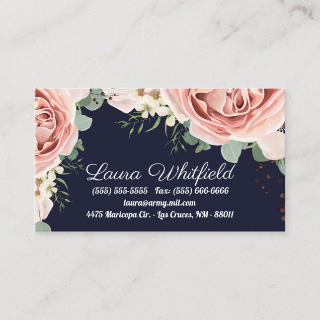 Rose "Business Card Geometric Garden" Visitenkarte (Vorderseite)