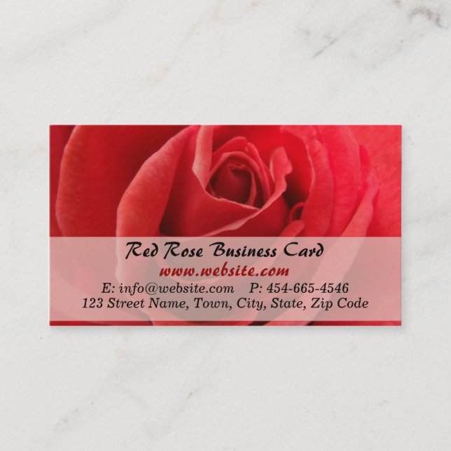 Rose Business Cards Visitenkarte (Vorderseite)