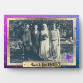 Rose Butterfisch Tabletop Plaque mit Easel Fotoplatte