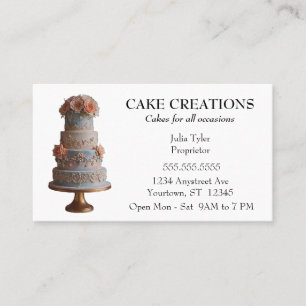 Rose Cake Baker Cake Shop Bake Shop Visitenkarte
