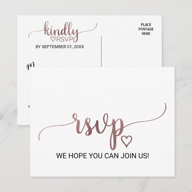 Rose Calligraphy Song Request UAWG Postcard Einladungspostkarte (Vorne/Hinten)