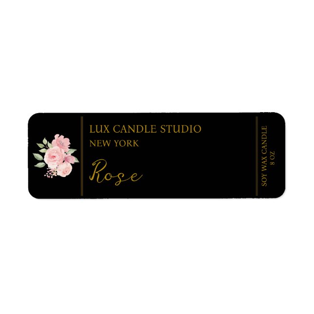 Rose Candle Label (Vorne)