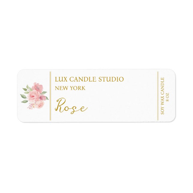 Rose Candle Label (Vorne)