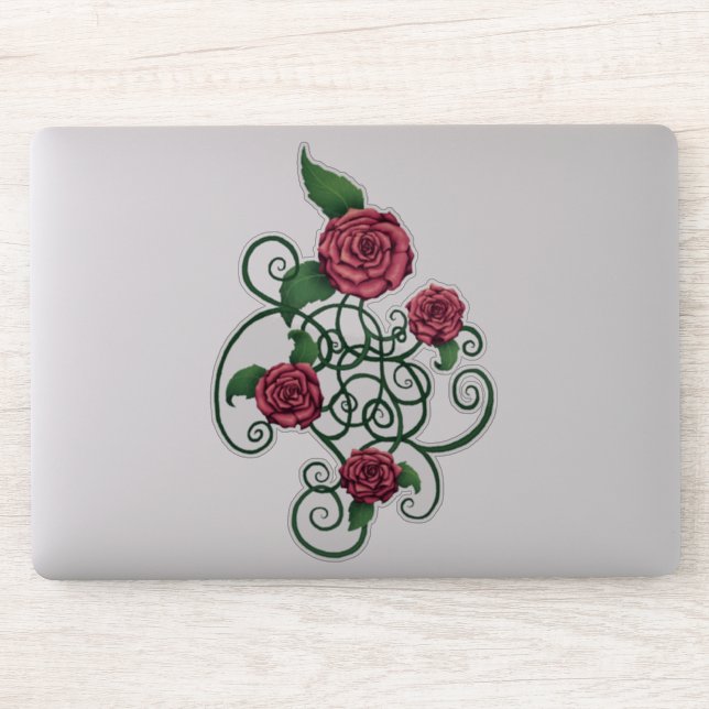 Rose Cartouche Aufkleber (Computer)