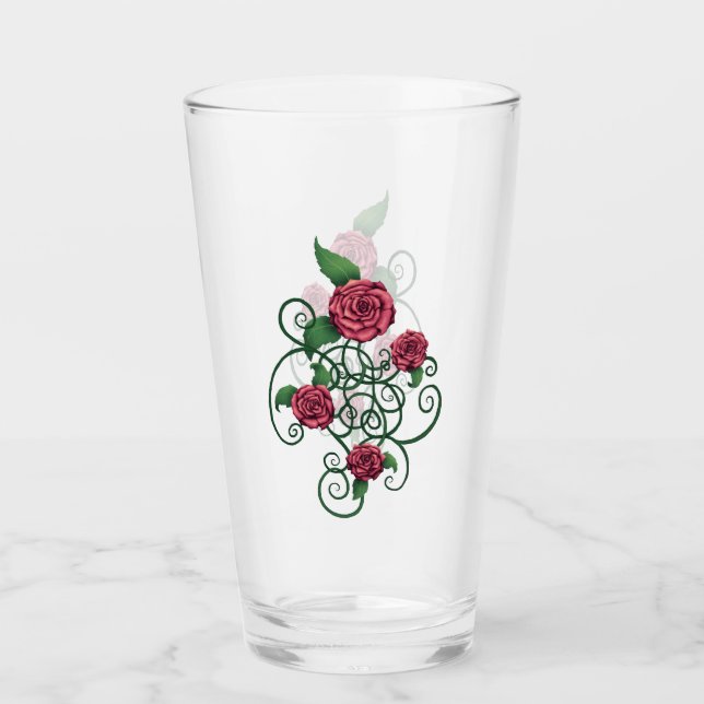 Rose Cartouche Glas (Vorderseite)