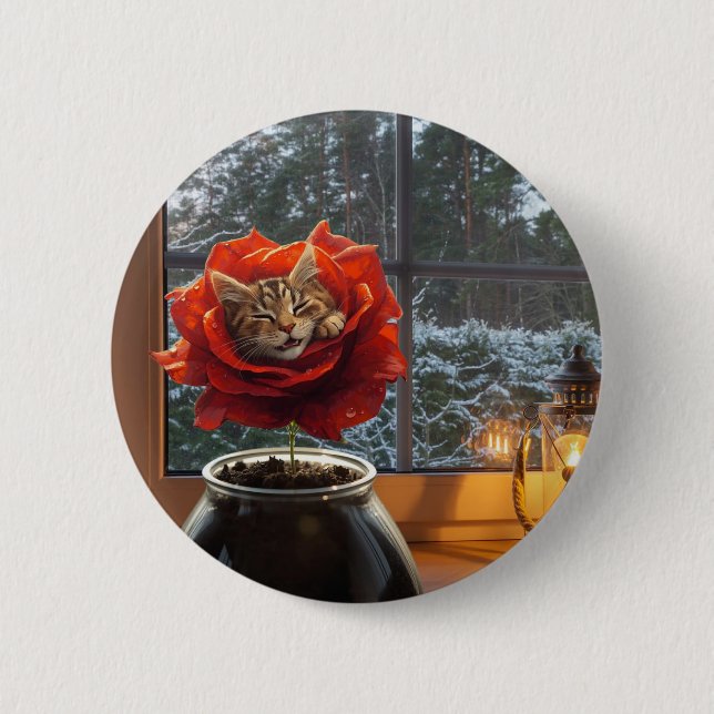 Rose Cat Dream  Button (Vorderseite)