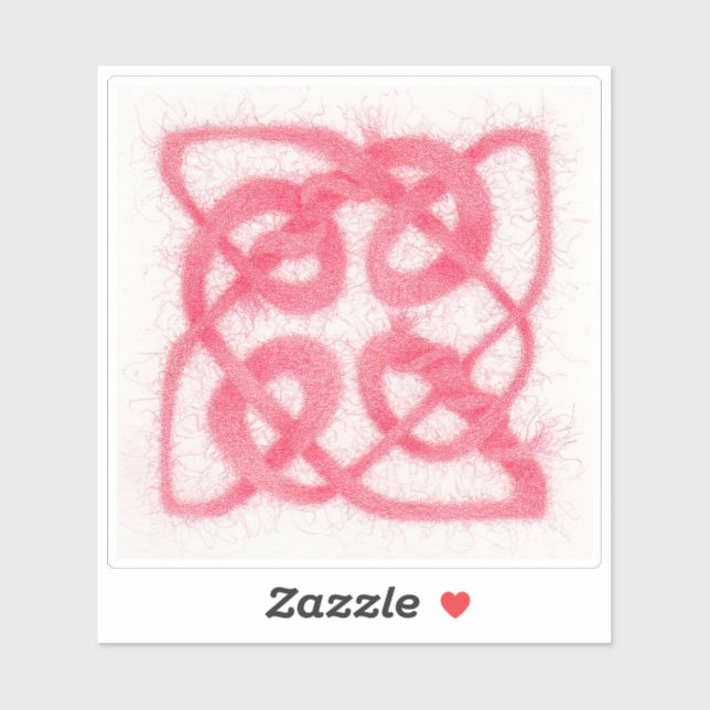 ROSE CELTIC KNOT 4" Vinyl Sticker (Blatt)