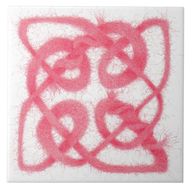 ROSE CELTIC KNOT 6" Keramik Tile Fliese (Vorderseite)