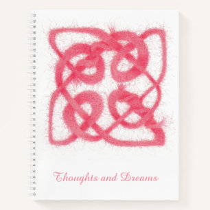 ROSE CELTIC KNOT 8.5x11 Spiral-Notebook Notizbuch