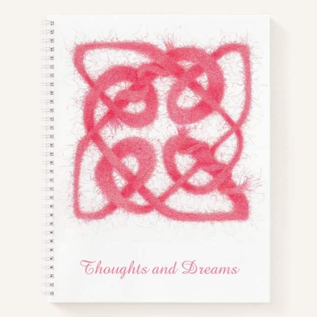 ROSE CELTIC KNOT 8.5x11 Spiral-Notebook Notizbuch (Vorderseite)