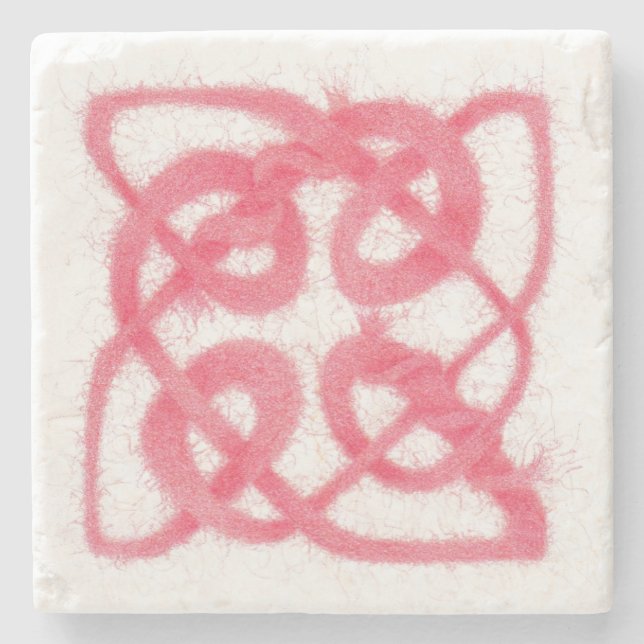 ROSE CELTIC KNOT Marbella Stone Untersetzer (Vorderseite)