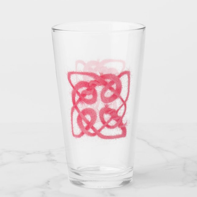 ROSE CELTIC KNOT Pint Trinkglas Glas (Vorderseite)