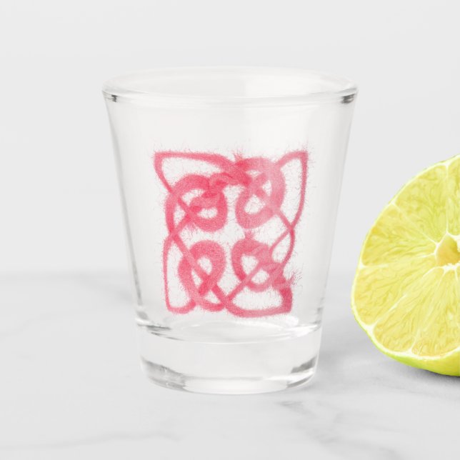 ROSE CELTIC KNOT Shoot Glass Schnapsglas (Vorderseite)