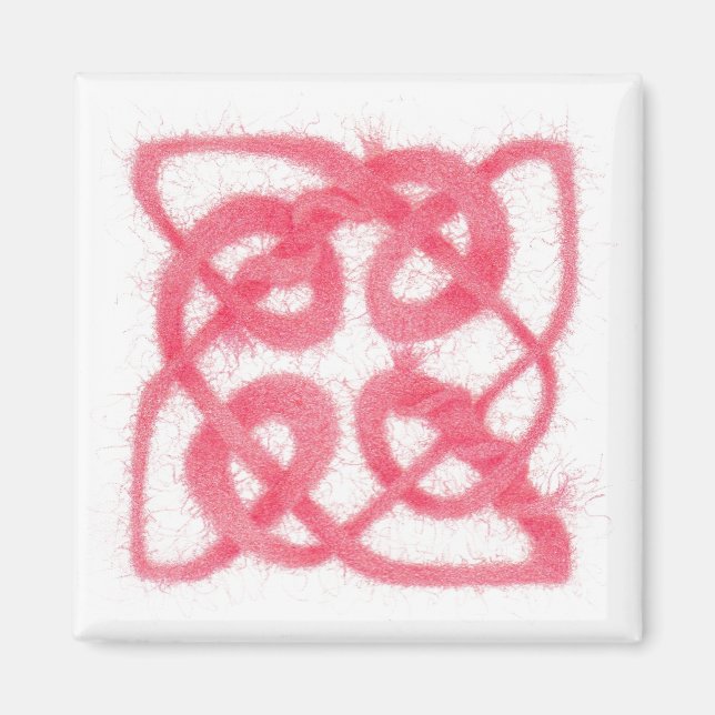 ROSE CELTIC KNOT Square Magnet (Vorne)
