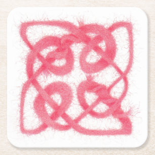 ROSE CELTIC KNOT Square Paper Untersetzer