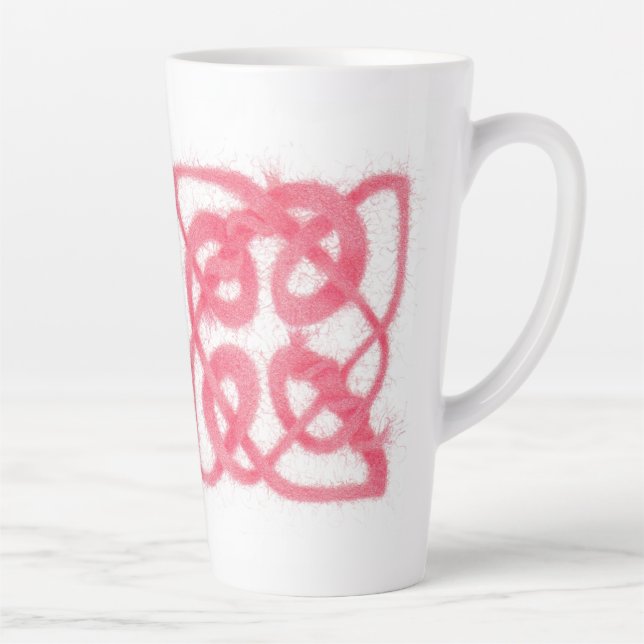 ROSE CELTIC KNOT Tall Latte Tasse (Rechts)