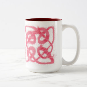 ROSE CELTIC KNOT Tall Maroon Zwei-Tonen-Tasse Zweifarbige Tasse