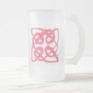 ROSE CELTIC KNOT Taufen Mattierte Tasse aus Glas