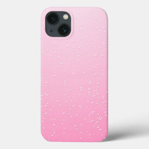 Rosé Champagner mit winzigen Blasen Hintergrund Ku iPhone 13 Hülle