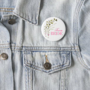 Rosé-Champagner-Trinkspruch Team Braut Hochzeitsge Button