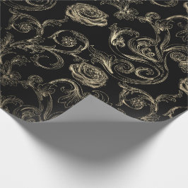 Rose Champaign Gold Classic Black Paris Geschenkpapier