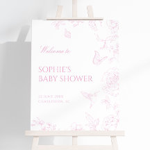 Rose Chinoiserie Babydusche Begrüßung