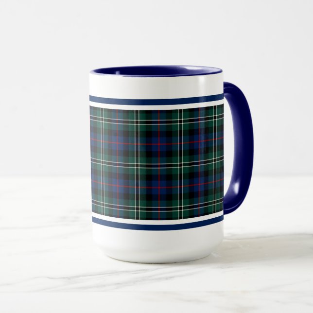Rose Clan Jagd Tartan Tasse (VorderseiteRechts)