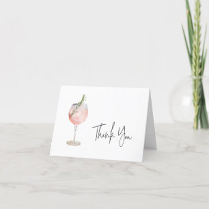 Rose Cocktail Danke Karte