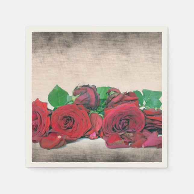 Rose Cocktail Paper Napkin Serviette (Vorderseite)