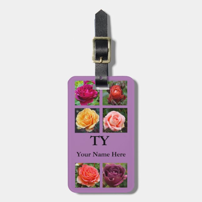 Rose Collage #1 Gepäckmarke Gepäckanhänger (Vorderseite vertikal)
