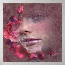 Rose Colored Beauty Poster