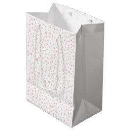Rose Confetti Wasserfarbe Dots Geschenktasche Mittlere Geschenktüte