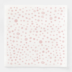 Rose Confetti Wasserfarbe Dots Papier Napkin Serviette