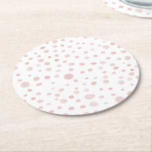 Rose Confetti Wasserfarbe Dots Papier Untersetzer