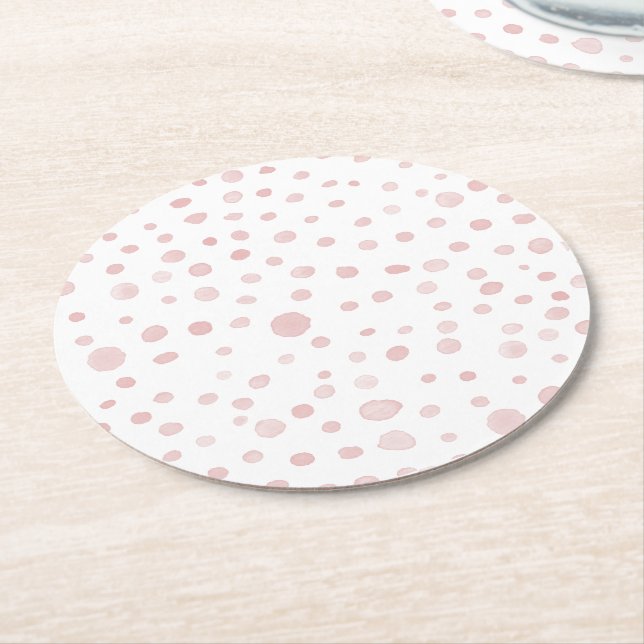 Rose Confetti Wasserfarbe Dots Papier Untersetzer (Angewinkelt)